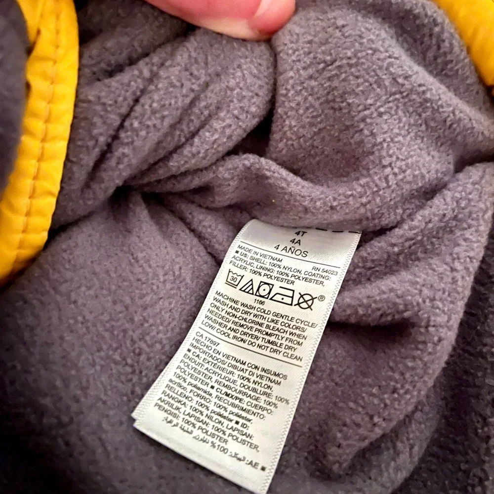 Old Navy Kids Yellow Puffer Vest